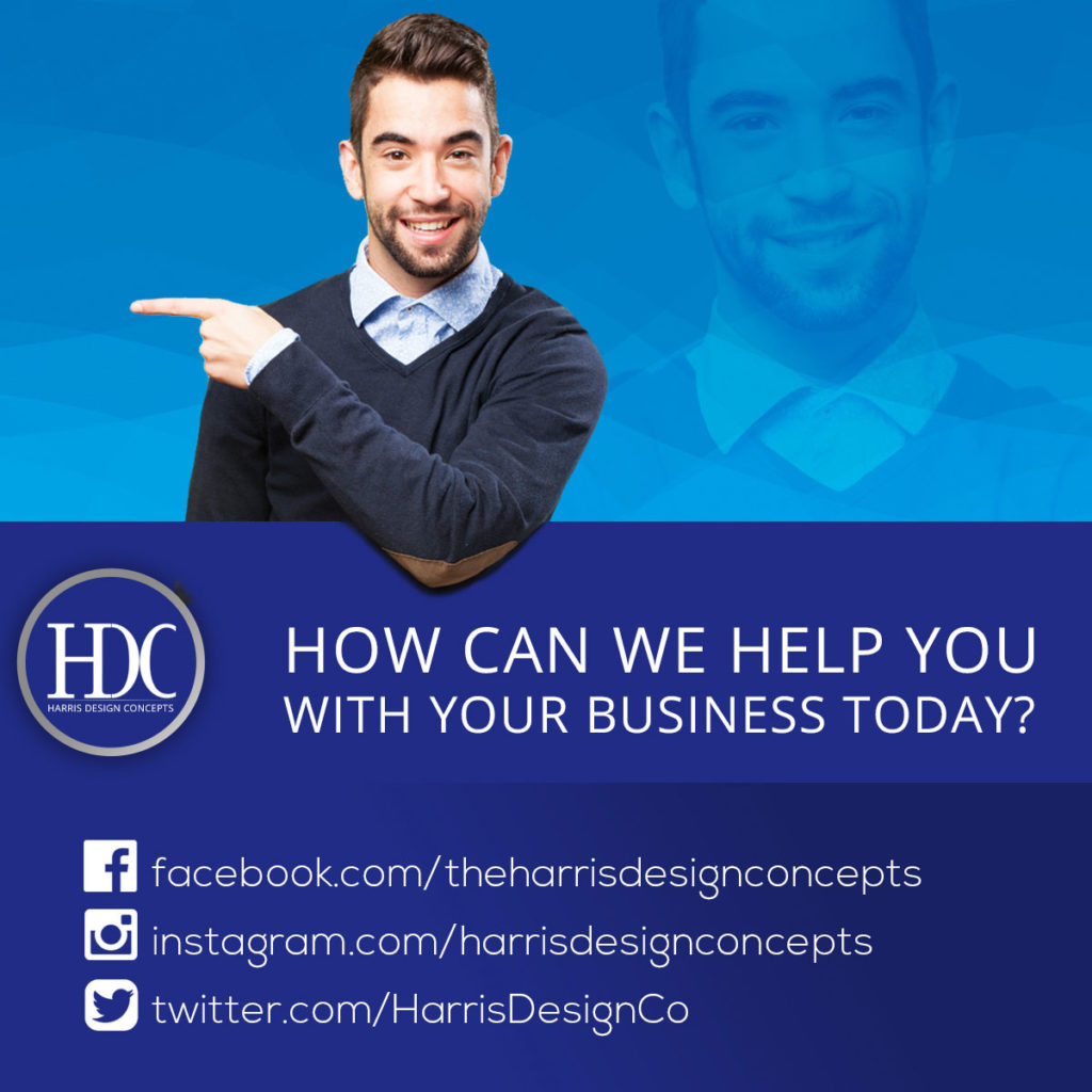 Man with design services and social media outlets